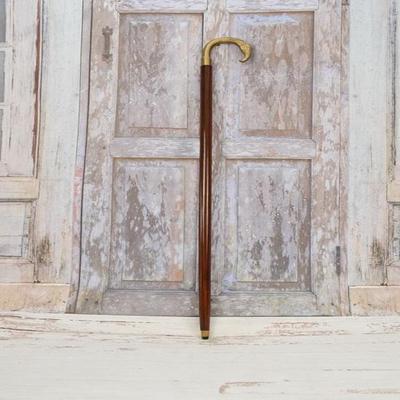 Трость для ходьбы в форме головы слона из латуни, деревянная и латунная трость, подарок дедушке, деревянная трость в виде художественного изделия