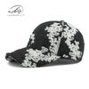 Personalized jacquard hardtop baseball cap women's autumn and winter new hat women's retro curved brim cap