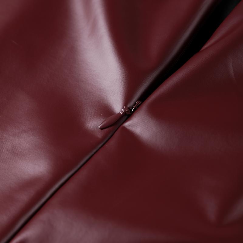 Женское сексуальное платье с открытой спиной из тонкой кожи на бретельках, модное платье без рукавов с застежкой-молнией, длинное платье на бедрах, вечернее платье