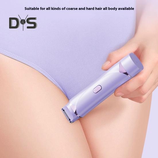 Женская электробритва с двумя головками, светодиодный дисплей, USB-перезаряжаемая, IPX7, водонепроницаемая, портативная, для лица, тела, зоны бикини, рук, ног, эпилятор, бритва