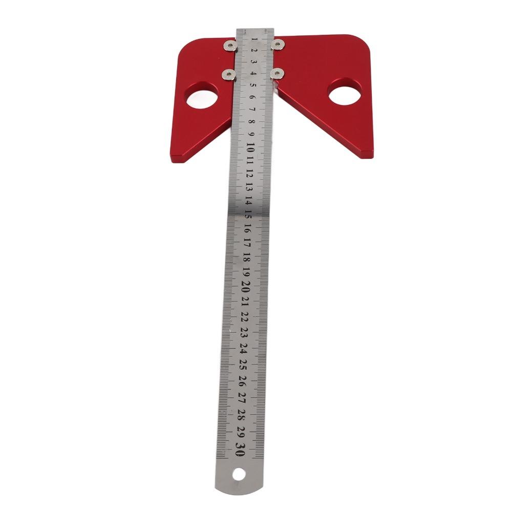 Aluminum Alloy Center Finder Tool Detachable Ruler Center Scribe  Woodworking Layout and Marking