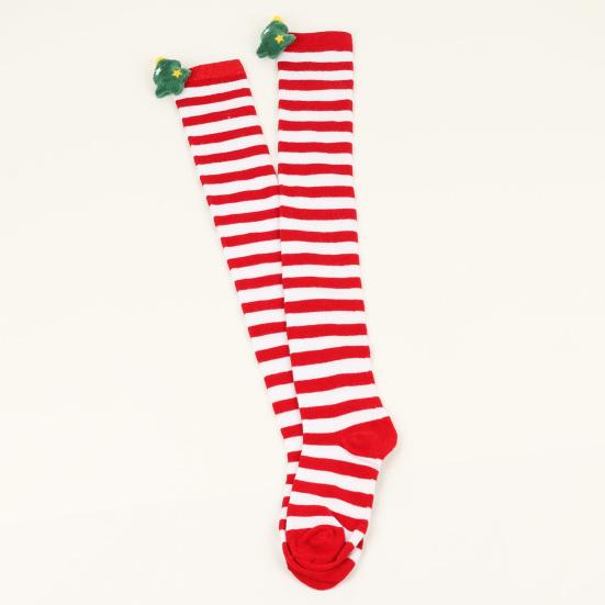 Зимние длинные носки Вязание выше колена Рождественские гольфы на Новый год