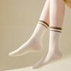 5/10 пар простых высокоэластичных повседневных носков для девочек с полосками Майяра, носки в корейском стиле для женщин