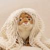 2030Cm Simulation Wild Animal Lynx Plush Toy Stuffed Sitting Spotted Brown Plushie Appeasing Gift