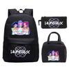 Animation Cartoon Printing Trend Student School Bag Lunch Bag Stationery Pencil Bag Combination Three-Piece Set