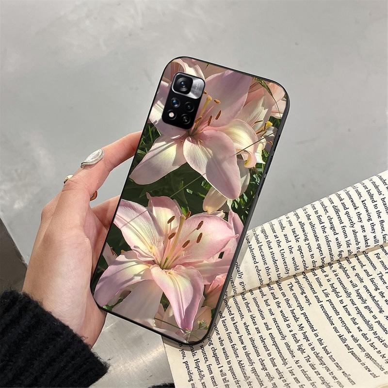 Чехол для телефона для Xiaomi Poco C71 15T 14T Pro Redmi note 15 14 14 13 Pro Redmi A5 15C 13C Масляная живопись Цветок лилии