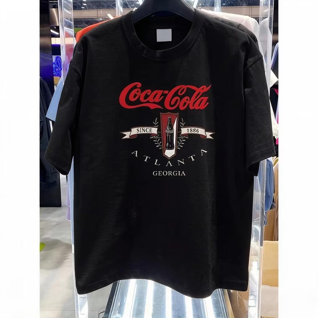 Классическая футболка Coca-Cola с графикой, унисекс, 100% хлопок, мужская, Y2k, свободный крой, удобная, уличная одежда