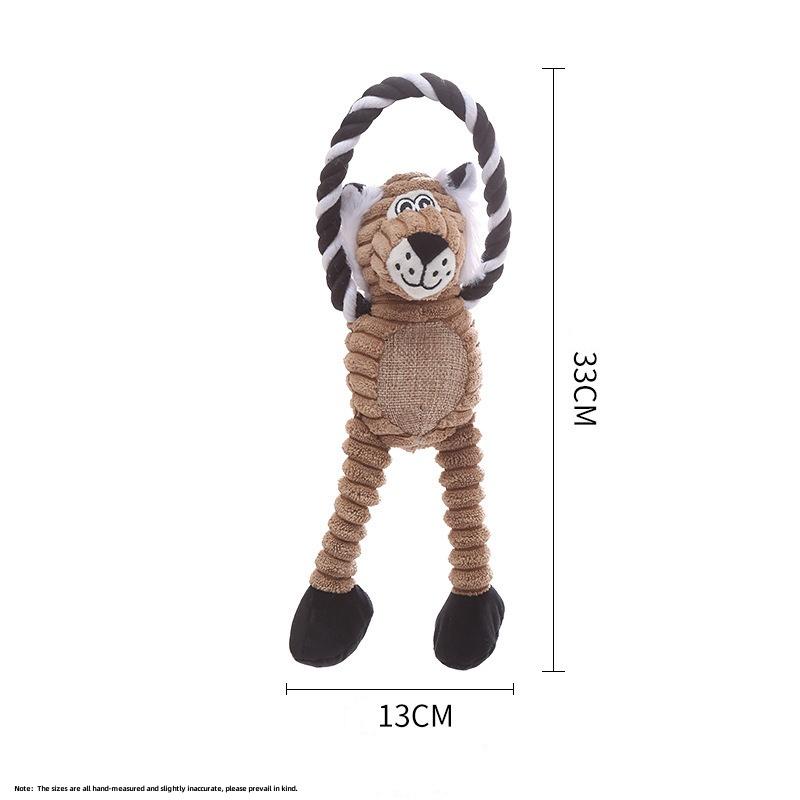 Dogs Plush Toys Indoor Interactive Play Products Pet Chewy Resistant Teeth Grinding Supplies Puppy Kitten Fleece Squeak Toy