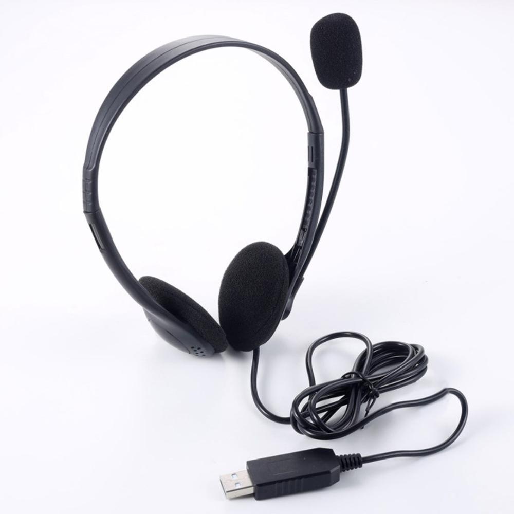 Колл-центр Clear Voice Офис Школьный ПК Игровой компьютер с микрофоном USB Проводная компьютерная гарнитура Регулятор громкости Шумоподавление