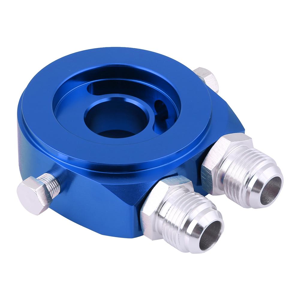M20 x 1.5 Aluminum Oil Filter Cooler Plate Adapter 1/8 NPT Oil Cooler Kit Silver