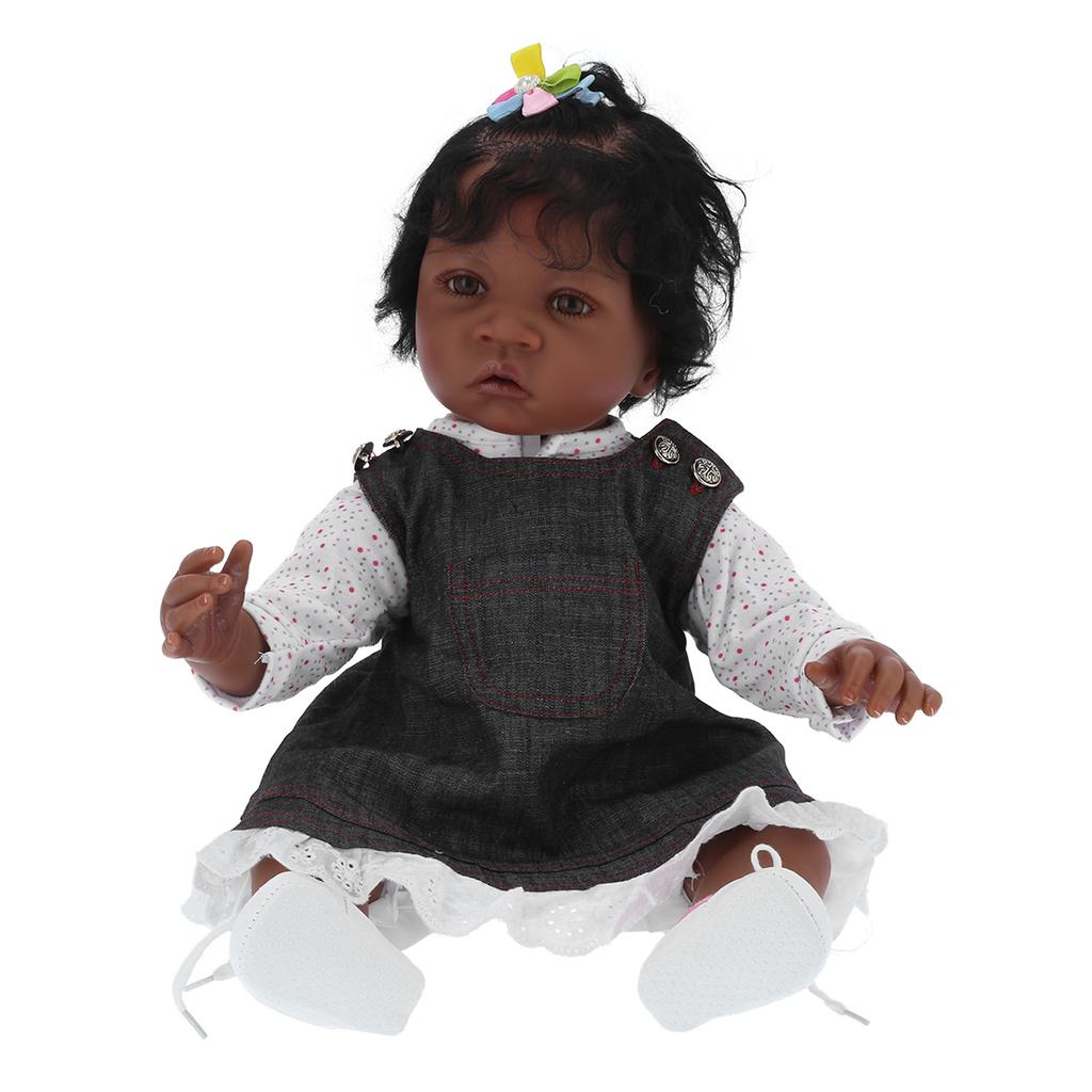 55 см кукла для малышей и девочек, милая реалистичная черная кожа, кукла-реборн, детская игрушка в подарок