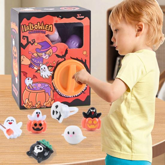 Мини автомат для капсульных игрушек с 6 коллекционными мультяшными яйцами-сюрпризами