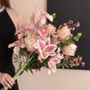 Французские Роскошные Искусственные Цветы Искусственные Имитированные Букеты Цветов Высококлассные Реалистичные Реквизиты для Фотографии День Матери Свадебный Декор