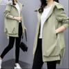 Windbreaker Women Autumn Coat 2023 Casual Women's Hooded Trench Coat