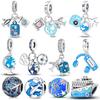 Charms Copper Original Blue Ocean Travel Cabin For Ships Planes Beads Fit Bracelet Women Jewelry Making Diy