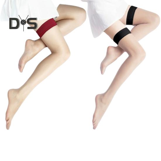 1 Pair Women Stockings See-through Mesh Ultra-thin High Elasticity Japanese Style Anti-slip Solid Color Soft Breathable Quick Dry JK Lady Over Knee