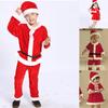 Костюм Санта-Клауса Рождественский костюм Санты для детей Мальчиков Девочек Костюм Санты Наряды Смешная шапка Санты Платье/Верх + Штаны