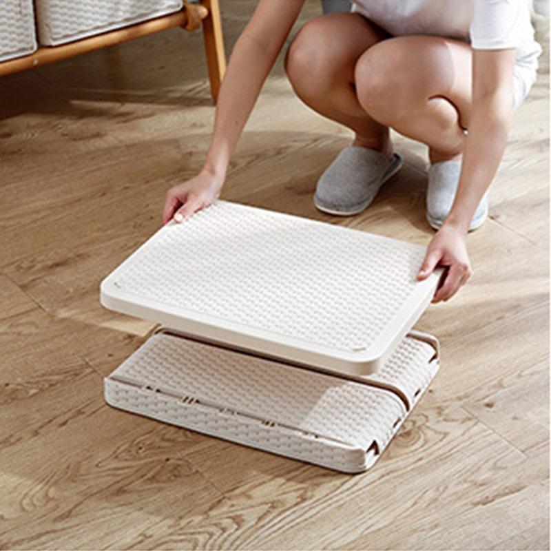 Folding Clothes Storage Boxes with Lid Wardrobe Living Room Clothing Toy Sundries Storage Box Home Drawer Organizer