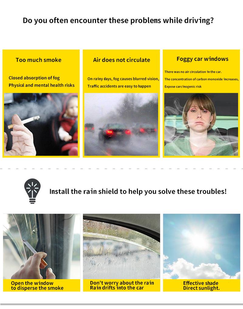 Volkswagen VW Atlas Cross Sport Window Visor Rain Shield Sunshade