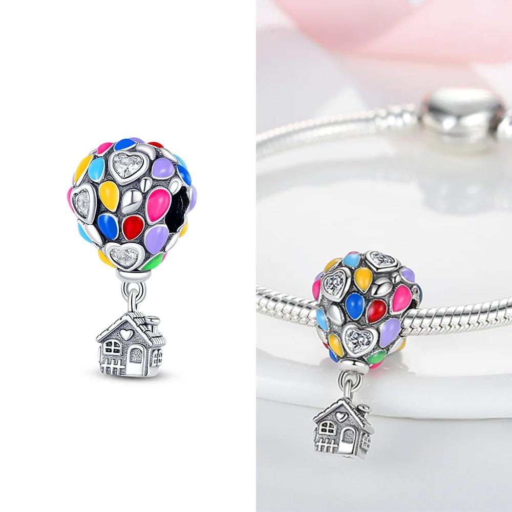 Copper Charm Fit Original Pink Pendant Charm Bracelet Necklace Women Beads Diy Jewerlry Accessories Fine Gift