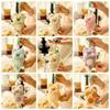 Soft Plush Animal Pendant Pink Cartoon Doll Keychain Purple Cute Cat Key Ring  Girls