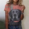 Летняя женская футболка с 3d животным принтом и коротким рукавом, женская футболка в стиле хип-хоп, модная пара, свободный уличный стиль, с рисунком забавной собаки