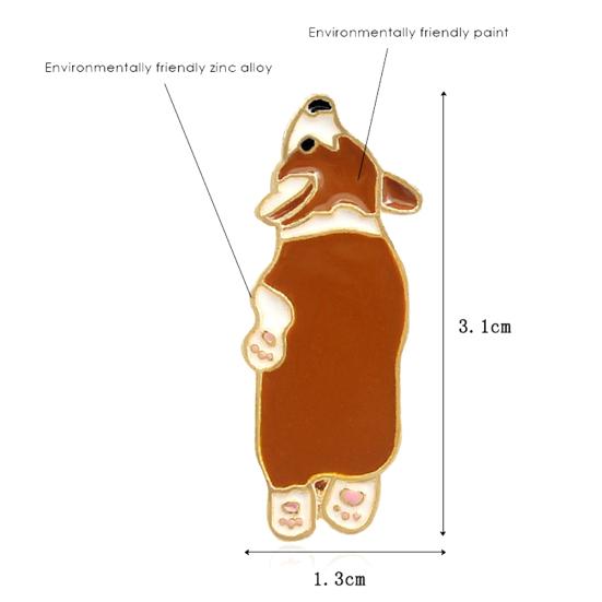 Талос милая собака корги эмалированная брошь булавка унисекс джинсовая куртка воротник свитер шарф значок