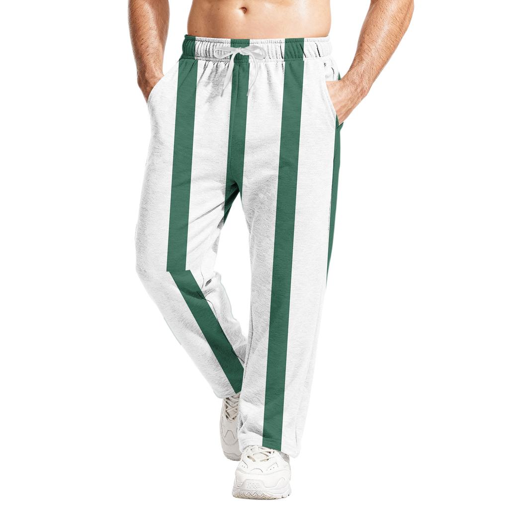 Мужские повседневные спортивные штаны свободного кроя с эластичным поясом и кулиской, штаны для йоги