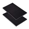 Bar Mat PVC Heat Insulation Drain Pad Black Bar Countertop Spill Mat for Bar Kitchen Restaurant