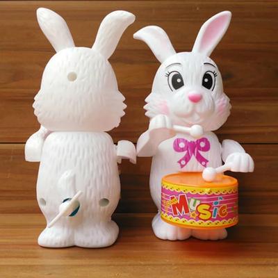 Забавные заводные игрушки, заводной мультяшный кролик, играющий на барабанах, детские игрушки, обучающие развивающие игрушки для детей, сюрпризы на день рождения, подарки