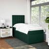 Box Spring Bed with Mattress Dark Green 80 x 200 cm Velvet
