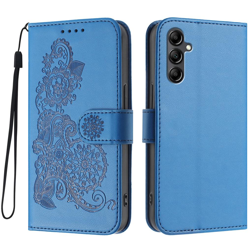 For Samsung Galaxy A15 5G/Galaxy A15 4G Phone Cases Mandala Flower Leather Wallet Mobile Cover with Strap