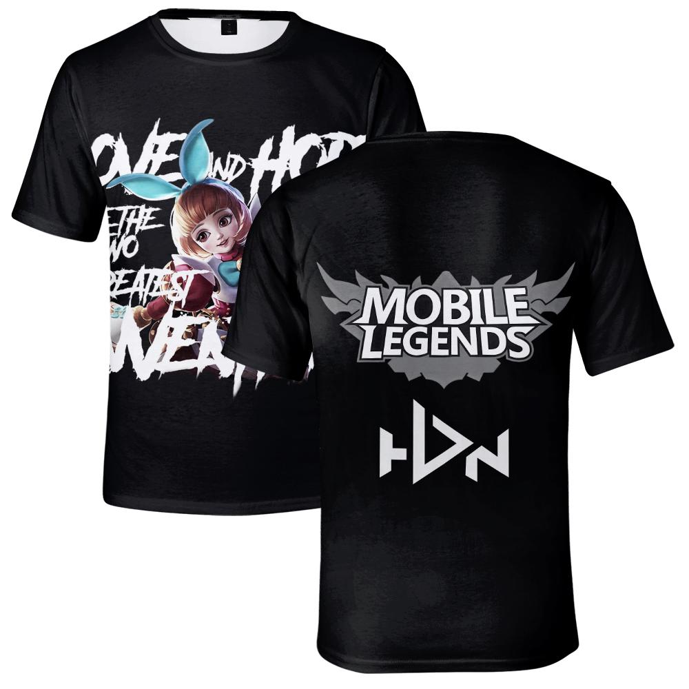 Футболка Mobile Legends с аниме в стиле хип-хоп для мужчин и женщин, топ с принтом аниме, футболки в стиле Харадзюку, модная летняя футболка