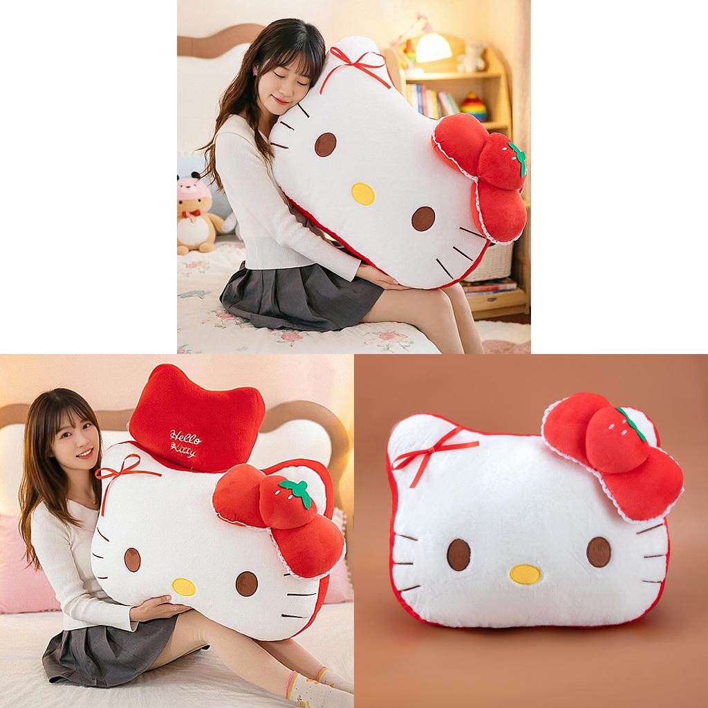 Hello Kitty Cartoon Stuffed Toy With Soft Plush Material For Bedside Decor And Comfort