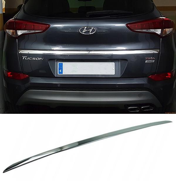 Hyundai TUCSON 2015- Chrome Trunk Trim - Tailgate Accent - Premium Car Rear Detail - Shine Enhancer