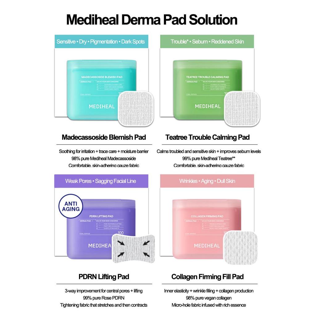 MEDIHEAL PDRN Lifting Pad – 100 Pads / 200 Pads