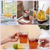 10 Pack Short Metal Straws, Reble Straight Straws, 5 Straight 5 Bent, 304 Stainless Steel Straw, 5 Inch Cocktails Drinking Straws with 2 Cleaning