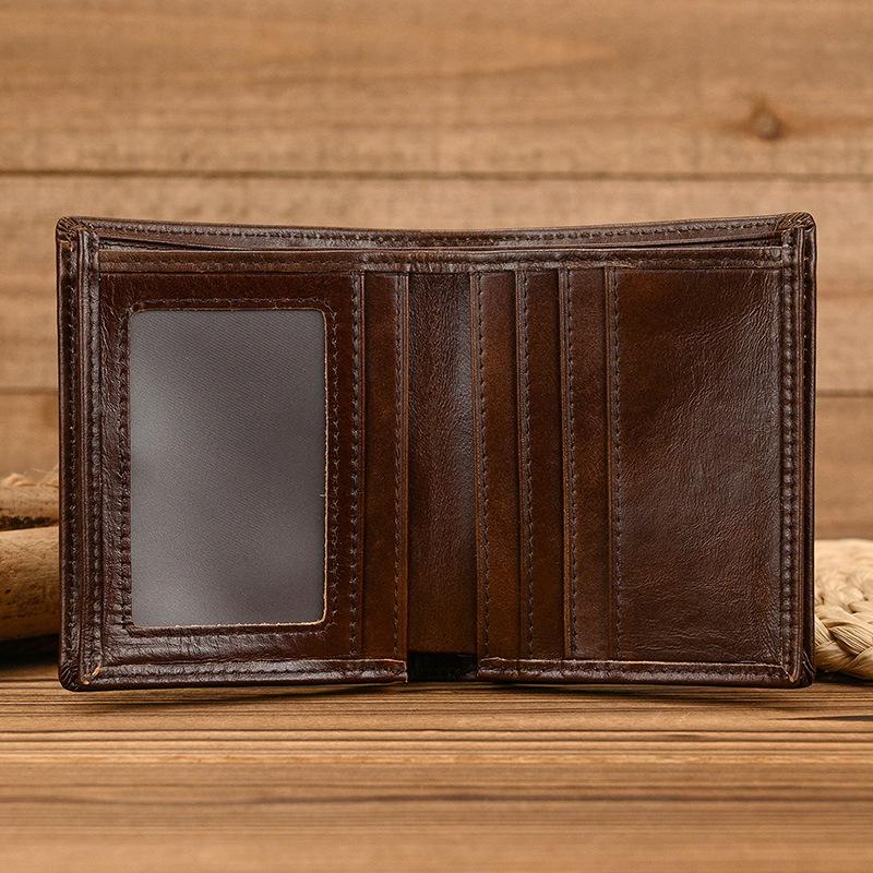 Кожаный короткий кошелек RFID для мужчин и женщин, Защита от кражи, Кошелек из натуральной кожи первого слоя со скидкой 20%, Кошелек с отделениями для карт и монетником