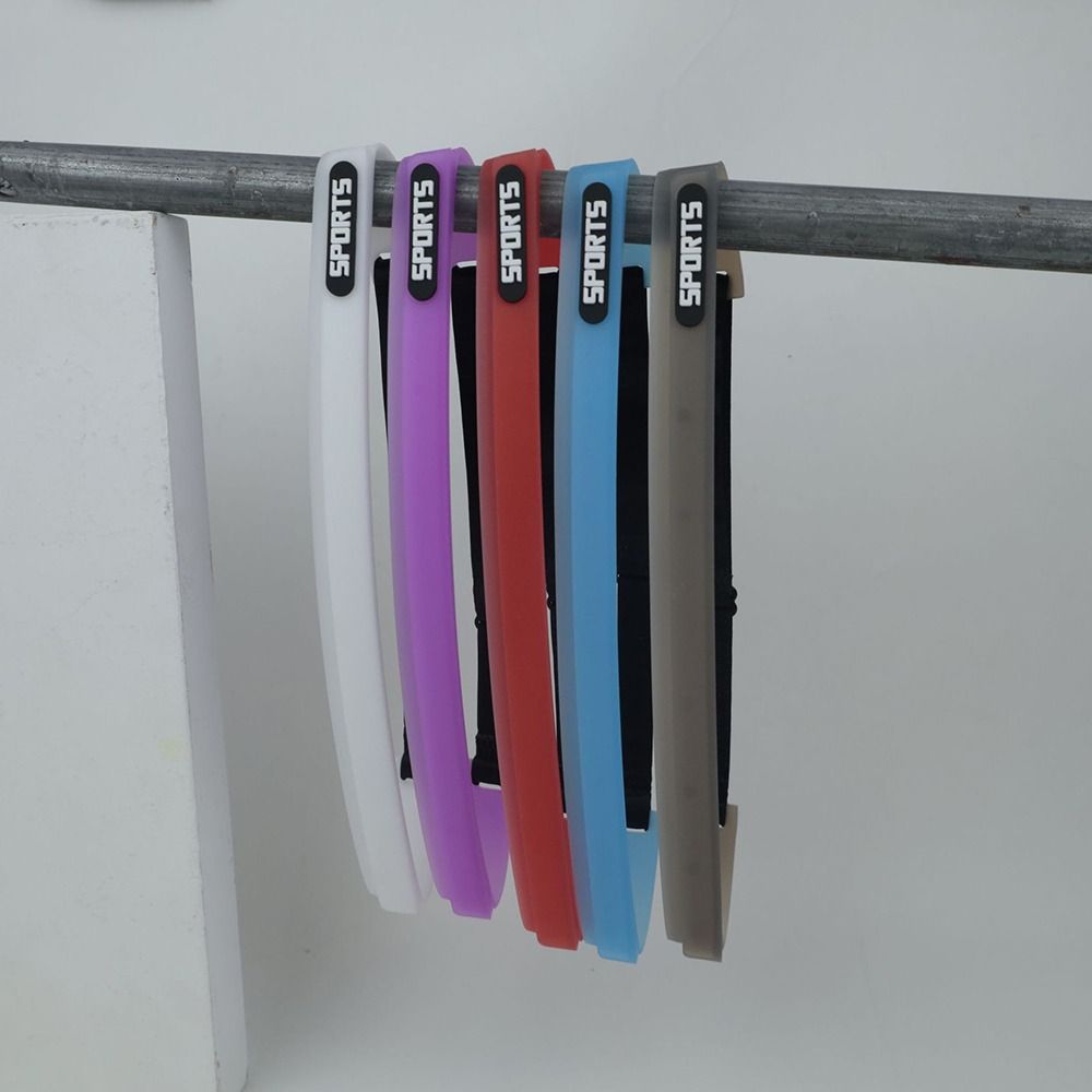 Adjustable Sports Headband Non-Slip Hair Band Accessories Silicone Headband