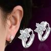 Trendy Flower 925 Sterling Silver Earrings for Women Party Gift Jewelry