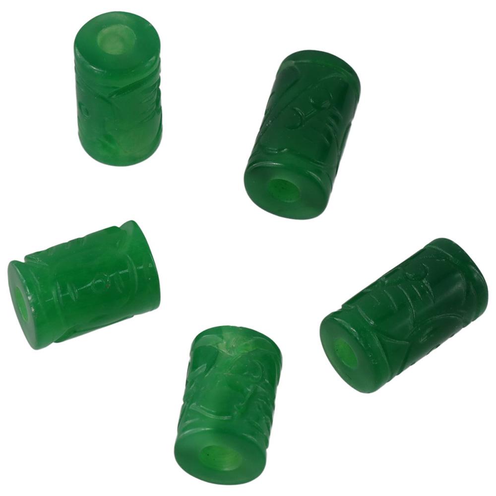 10*15 мм натуральный жадеит, нефрит, камень, трубка, форма колонны, гравировка, резная для изготовления ювелирных изделий своими руками