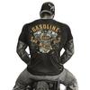 Футболка с изображением мотоциклиста Respect for Bikers с бензиновым V-образным рулем и двигателем Chopper. 100% хлопок повседневные футболки свободный топ размер S-3XL