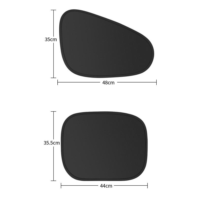 Electrostatic Sun Visor for Car Side Window 4-Layer Sun Shade Curtains Anti-Glare UV-Blocker Auto Sun Protection Cover