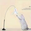 Vogue Steel Wire Pet Supplies Automatic Cat Toy Cats Toys Cat Accesorios Feather Wand Funny Detachable Suction Cup Replacements Interactive Durable