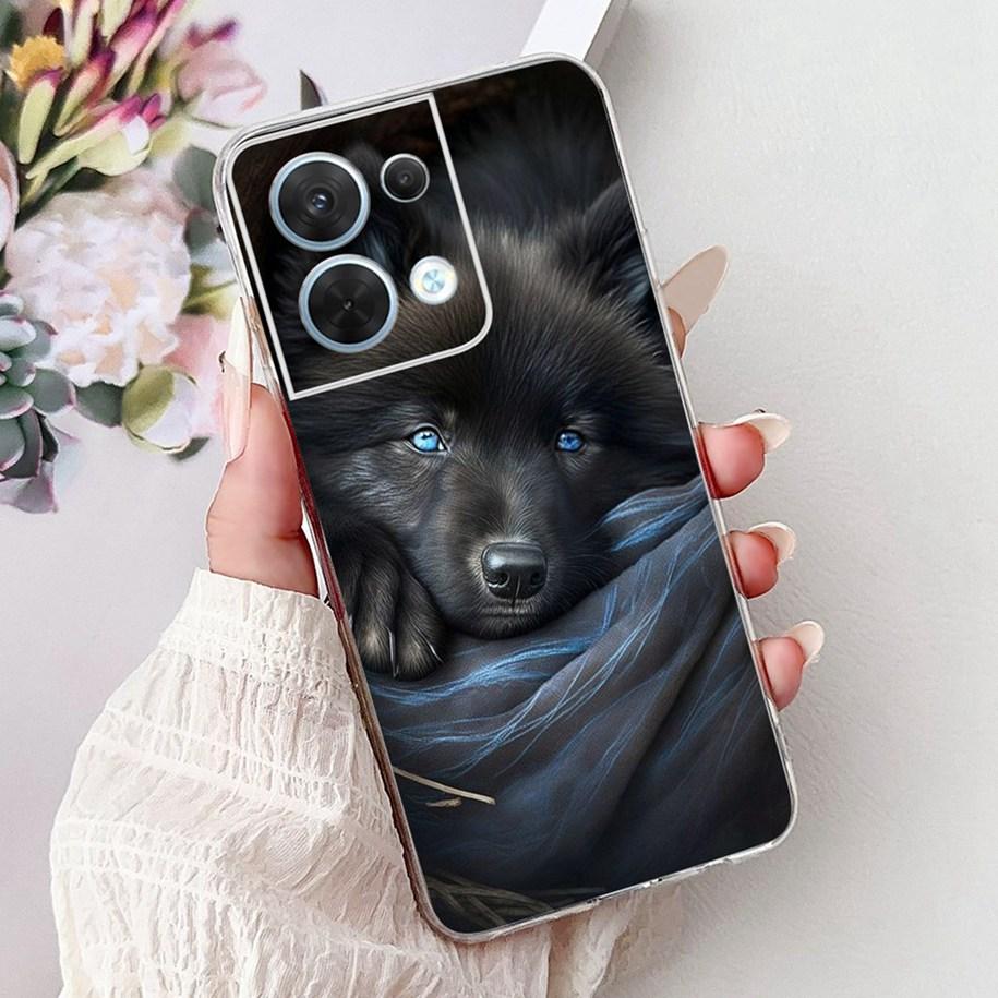 For OPPO Reno 8 Case CPH2359 Cover Cute Cartoon Cat Carp Lion Soft Silicone Shockproof Bumper For OPPO Reno8 Pro 5G CPH2357 Capa