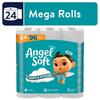 24 Mega Rolls 2 Ply Toilet Paper Soft Strong Flushable Septic Safe 320 Sheets Per Roll Perforated Long Lasting Comfort