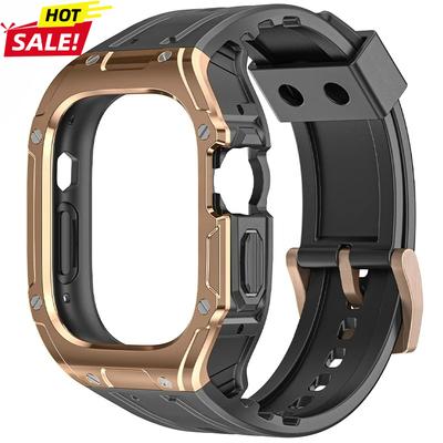 Чехол+Ремешок для Apple Watch Band Ultra 3 49mm Комплект для модификации Чехол из ТПУ Спортивный резиновый ремешок для Iwatch Series Ultra 49mm Браслет