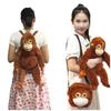 Simulation Monkey Orangutan Doll Super Soft Stuffed Bag Animals Plush Toys Anime Cartoon Decor Boys Girls Birthday Gifts Pillow