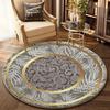 Luxury Gold Round Carpet for Living Room Decor Sofa Table Area Rug Large Area Soft Non-slip Chair Mat Decoration Home Carpets