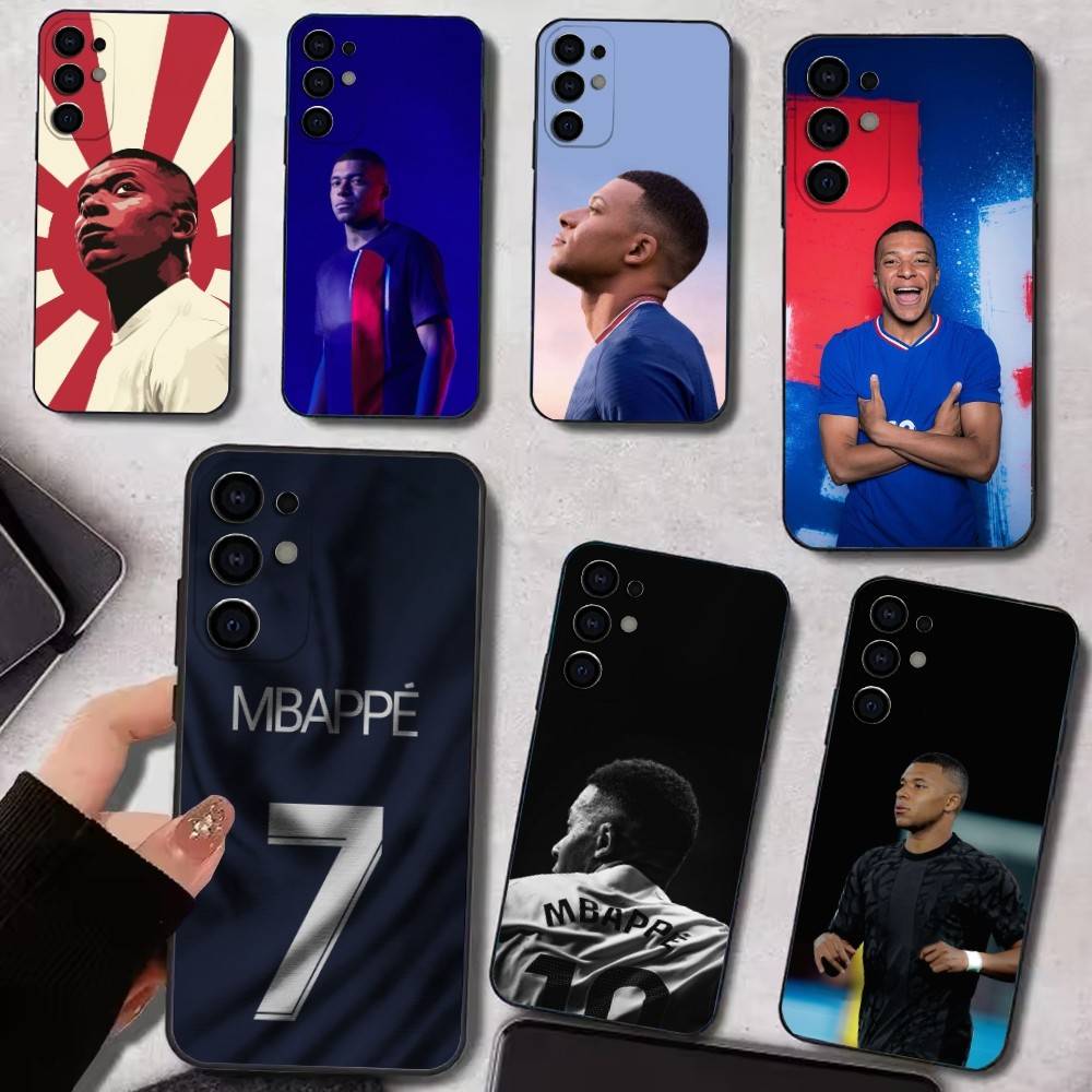 K-kylian Футбольная звезда М-баппе Чехол для телефона Samsung S25, S24, S21, S22, S23, S30, Ultra, S20, Plus, Fe, Lite, Мягкий черный чехол